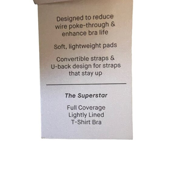 Auden The Superstar Full Coverage Convertible T-Shirt Bra 44DDD Lightweight Lace - Picture 6 of 6